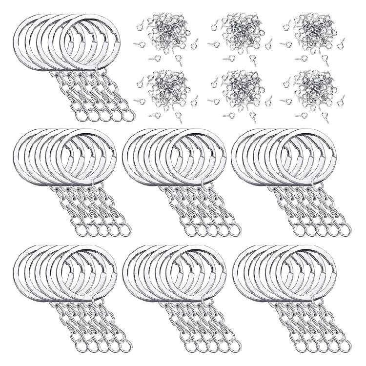 250Pcs Keychain Rings for Crafts Include for Key Rings with Chain Jump Rings Bul