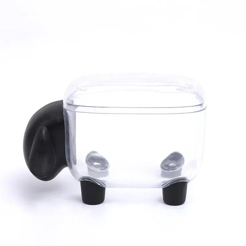 

Sheep Storage Box Creative Mini Plastic Container Cotton Swab Storage Jewelry Box Household Dust-proof Desktop Makeup Organizer