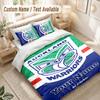 Custom Name Bedding Set 3 PiecesWigan Warriors Print Duvet Cover + 2 Pillowcases Soft Bed Decor