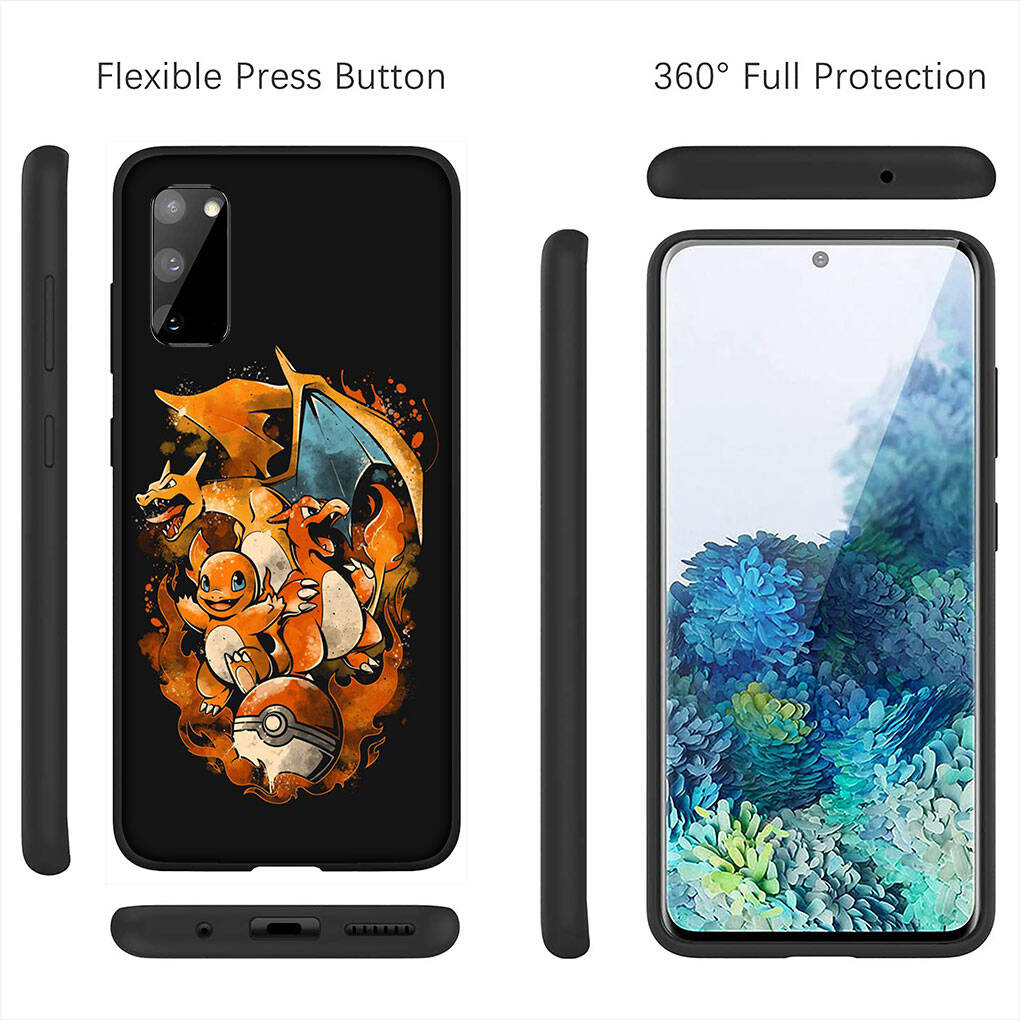 Cover for iPhone 17 16 15 Xiaomi Poco Redmi Note 14 13 12 11 Pro 16e Samsung Galaxy S25 S24 S23 OPPO Huawei Charmander Pokemon Pikachu Cute Phone Case