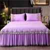 45cm Skirt Style Bedspread Ruffle Lace Exquisite Embroidery Bed Skirt  Anti Slip Princess Bed Cover 1.5/1.8/2 M Bed Dust Cover