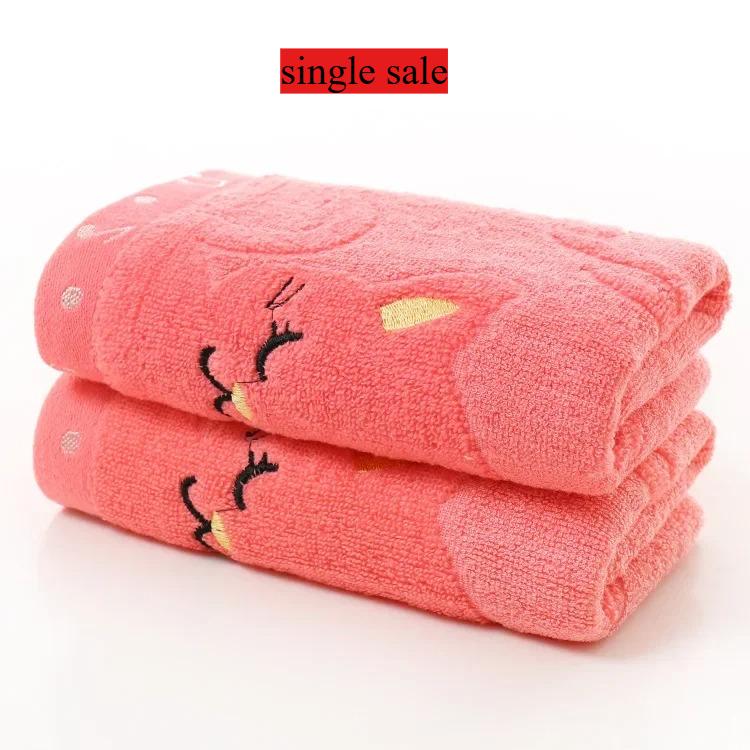 1pc Soft Children Baby Towel Washcloth Bathing Feeding Cartoon Cat Cotton Towel for Newborn Infant Handkerchief Shower Cloth