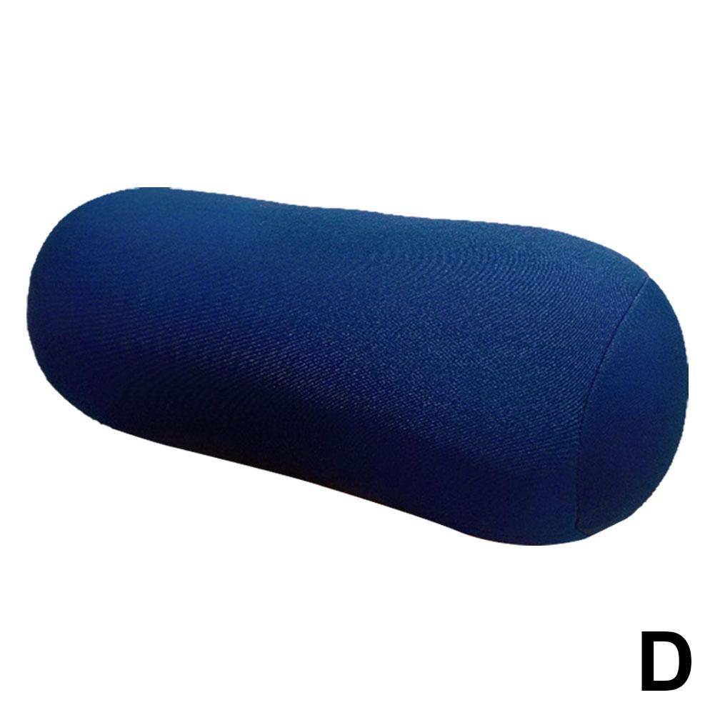 Super Soft Head Pillow Pure Color Cylindrical Pillow Microbead Back Cushion Roll Pillow Convenient Travel Office Nap Cushion