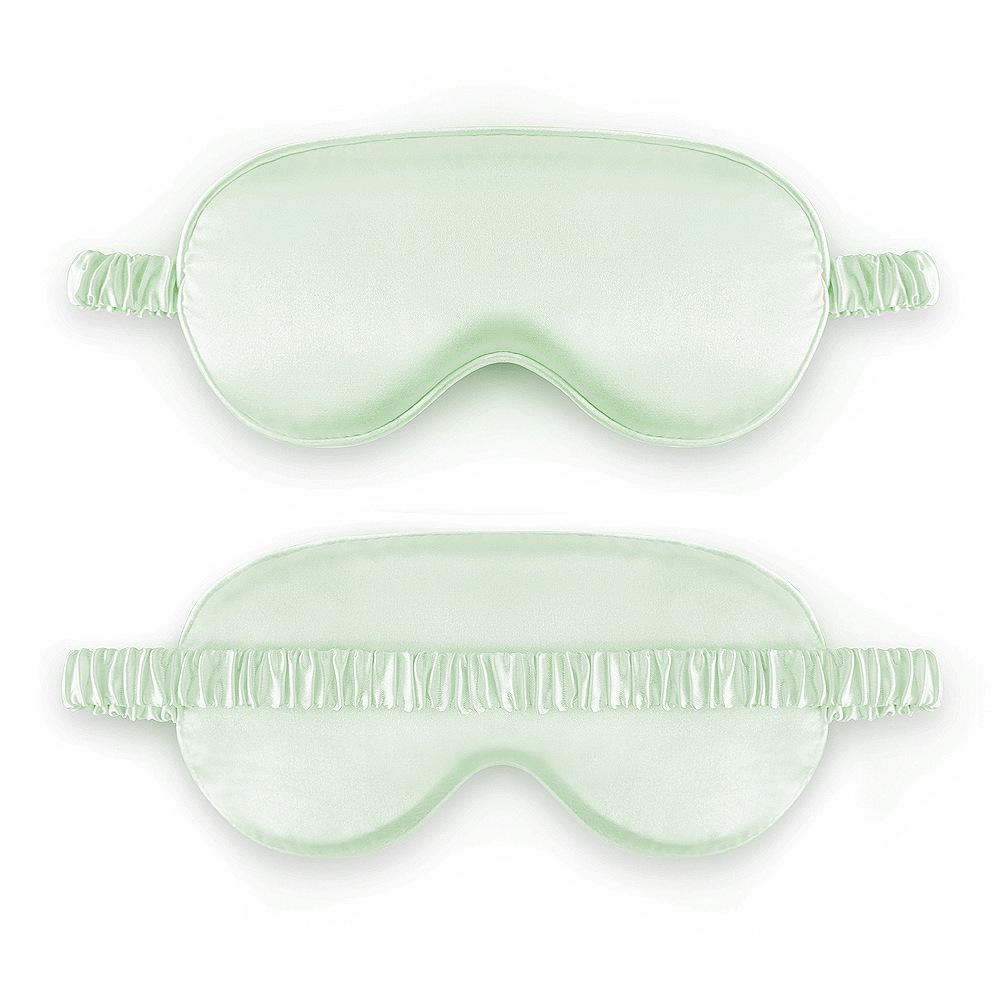 Double-Sided Imitation Silk Sleep Eye Mask with Printed Logo & Elastic Band - Breathable & Light-Blocking
