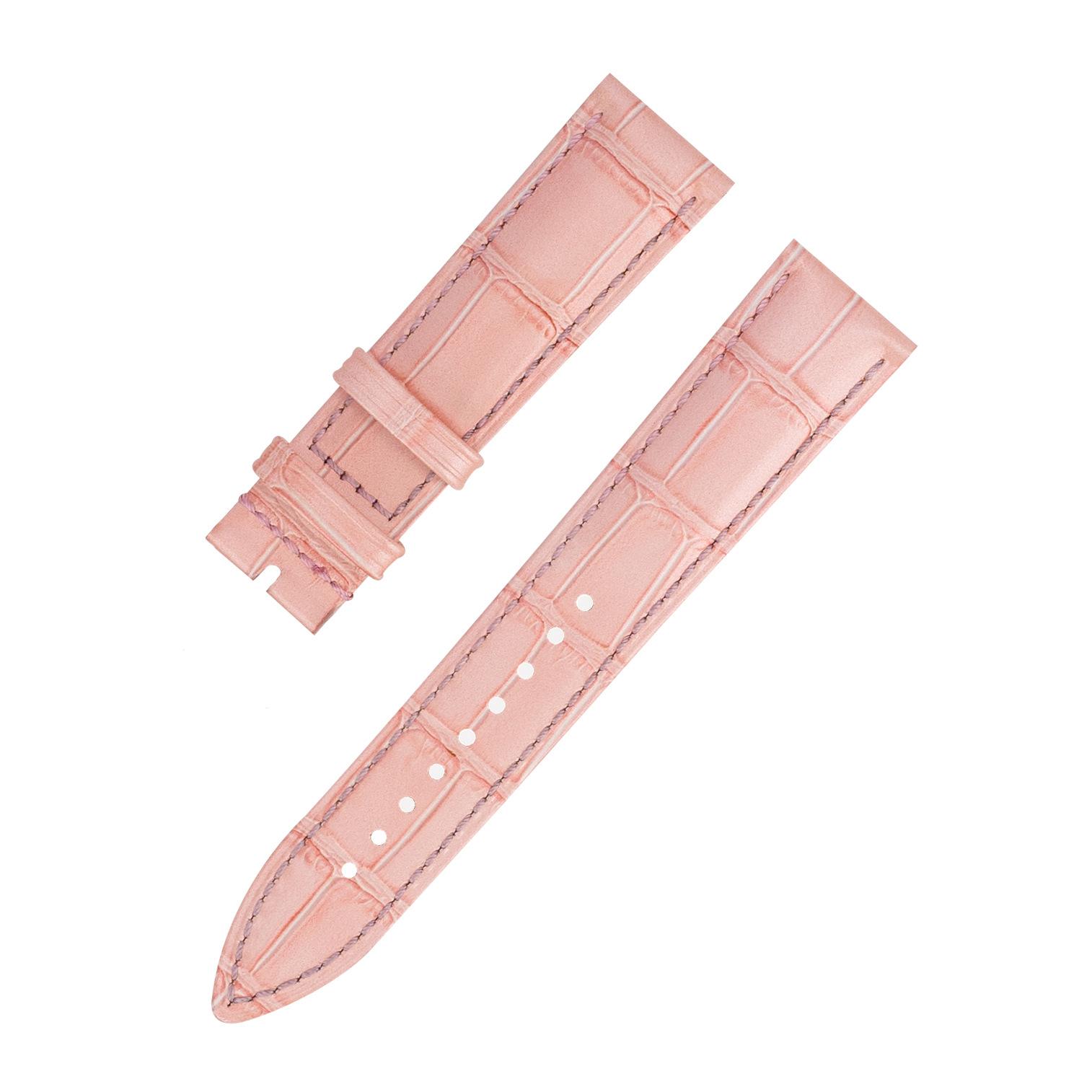 

Double-Sided Leather Bamboo Pattern Strap 21-Pin Buckle Buckle Crocodile Pattern Watch Strap, Genuine Leather Strap connector 18 - clasp 16mm