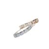 18K Gold-Plated 925 Sterling Silver Snake Bone Ring with Full Diamonds - Elegant Valentine’s Day Couple Rings
