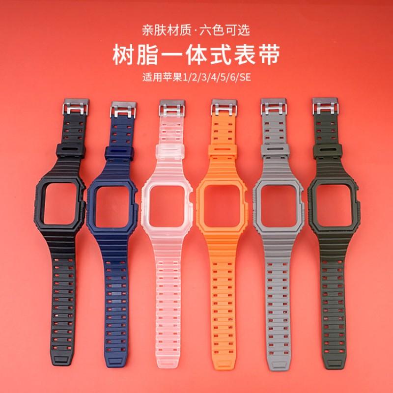 Watch Mod Case Set Rubber Strap IWatch 8 Protective Cover Sizes 38/40/41mm 42/44/45mm 49mm Colors Black Transparent Orange