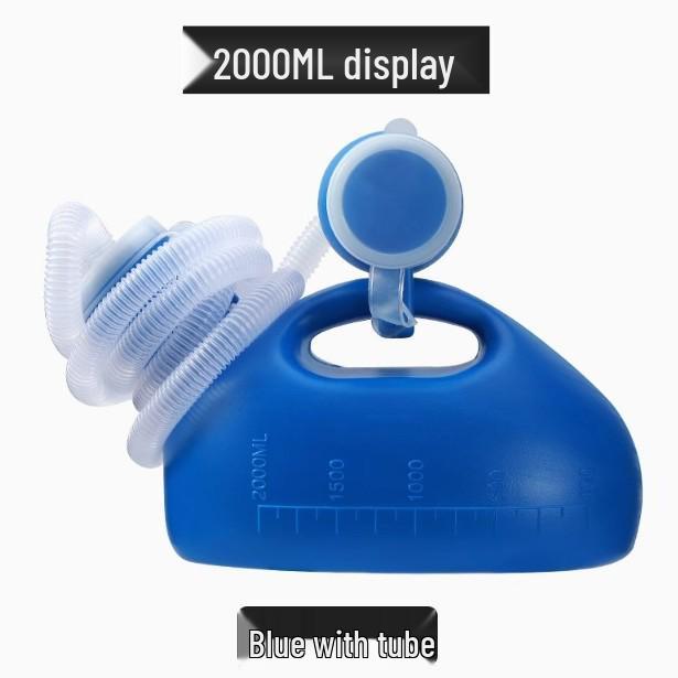Men's Hospital Urinal with Lid and Tube for Elderly and Bedridden Use