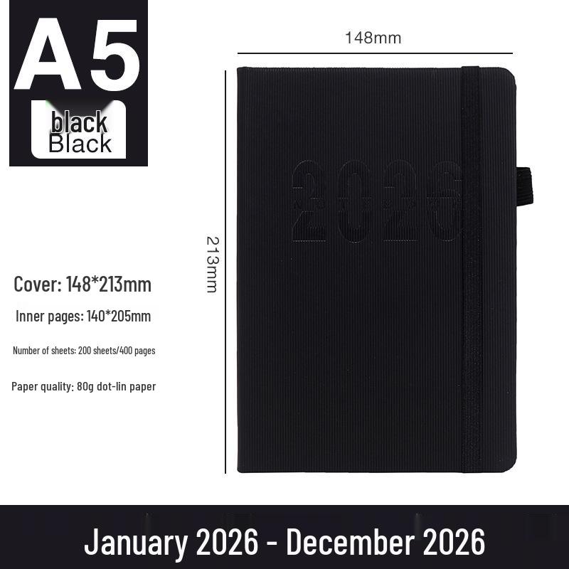2026 English-Spanish Daily Planner & Business Notebook