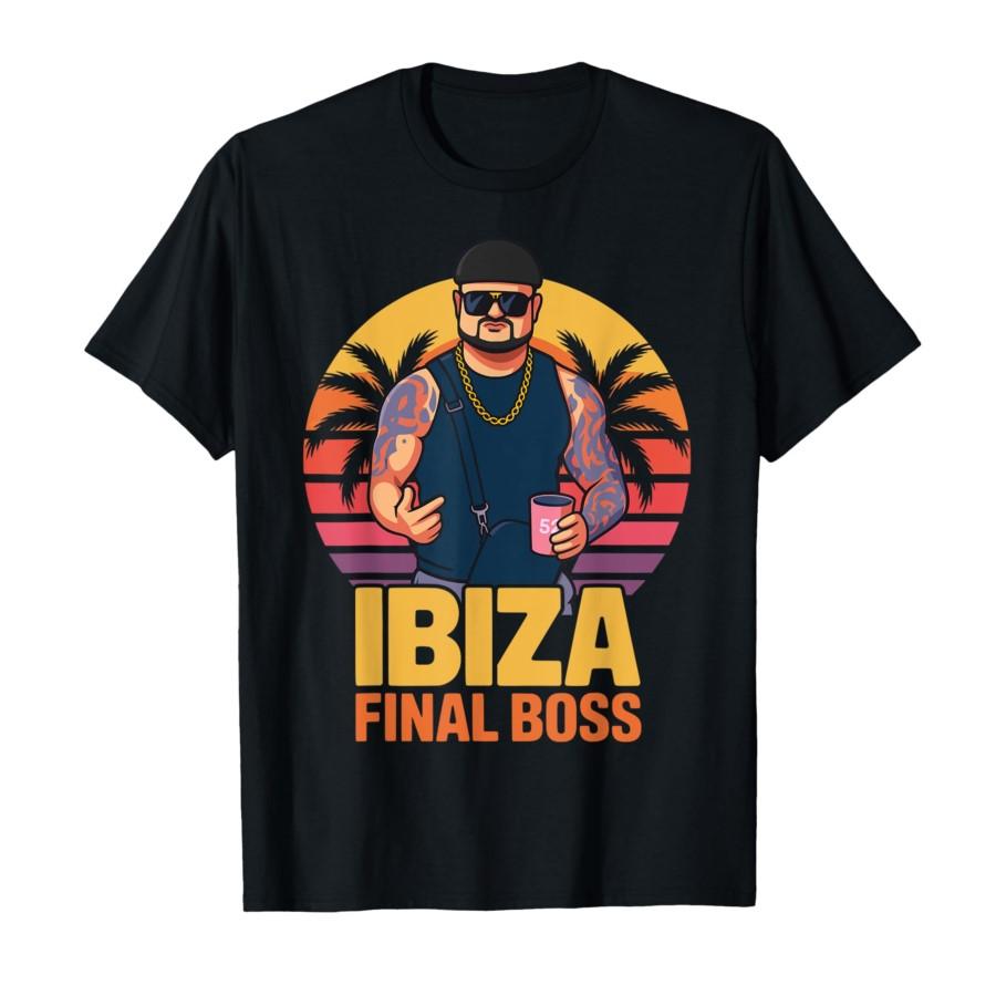 Funny Viral Bower Haircut Ibiza Final Boss Meme Club Summer T-shirt For Men Women 100% Cotton T Shirts Short Sleeve Tops P386