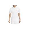 Nike Polo Shirts Men's White Pointed Collar Moderate Straight Fit DA4380-101