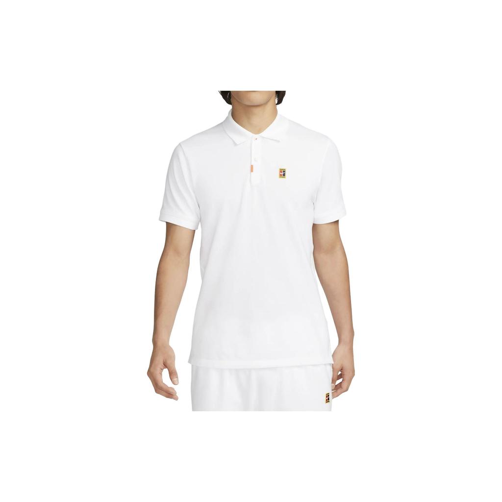Nike Polo Shirts Men's White Pointed Collar Moderate Straight Fit DA4380-101