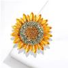 Vintage Cute Bee Sunflower Brooches For Women Summer Fashion Insect  Daisy Flower Rhinestone Brooch Pin Banquet Jewelry Gift
