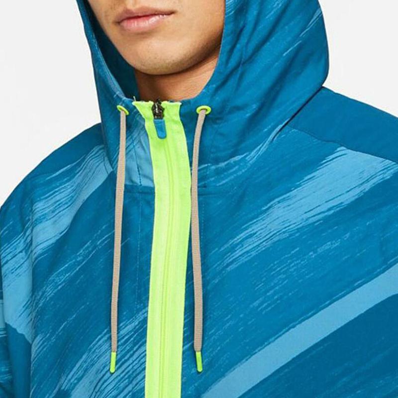 Nike Dri-FIT Sport Clash Hooded Half-Zip Pullover Jacket Men Outerwear Blue DD1724-476
