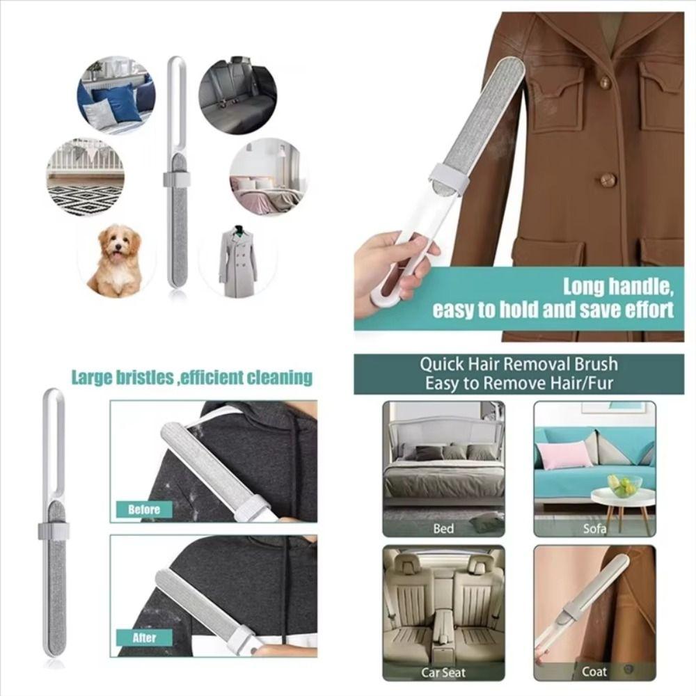 Self Cleaning Dog Cat Hair Remover Double-Sided Lint Roller Brush Pet Hair Removal Brush for Couch