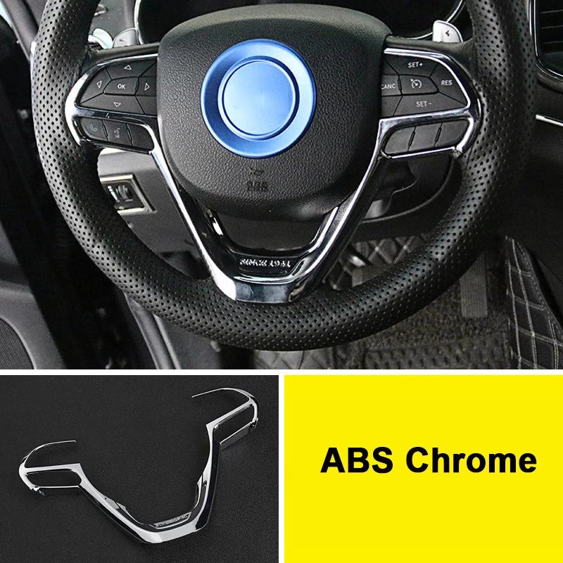 For Jeep Grand Cherokee 2014 2015 2016 2017 2018  Car ABS Steering Wheel Button Frame Cover Trims Auto Interior Accessories