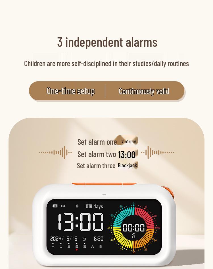 Primary School Master Smart Voice Silent Learning Timer for Children