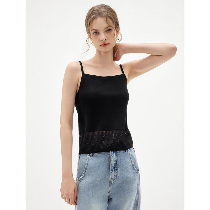 ELLE Women's French Knit Cardigan & Camisole Set