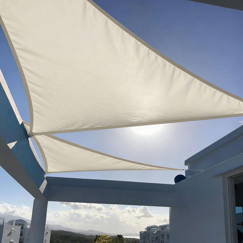 Polyester Oxford Sunshade Sail - UV-Protected Outdoor Canopy for Courtyard and Camping