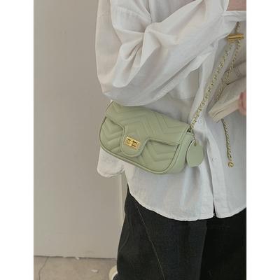 Fashion Versatile Ins Messenger Bag Women's Autumn New Trendy Diamond Chain Bag Small Fragrant Wind Small Square Bag Shoulder Bag