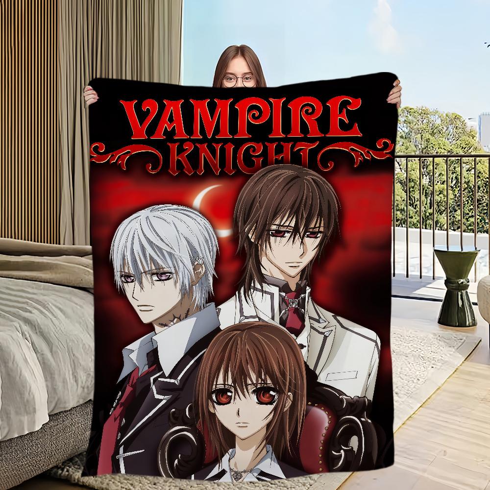 manga classic anime cool art v-Vampire Knight Flannel warm soft plush blanket for sofa living room office bedroom travel gift