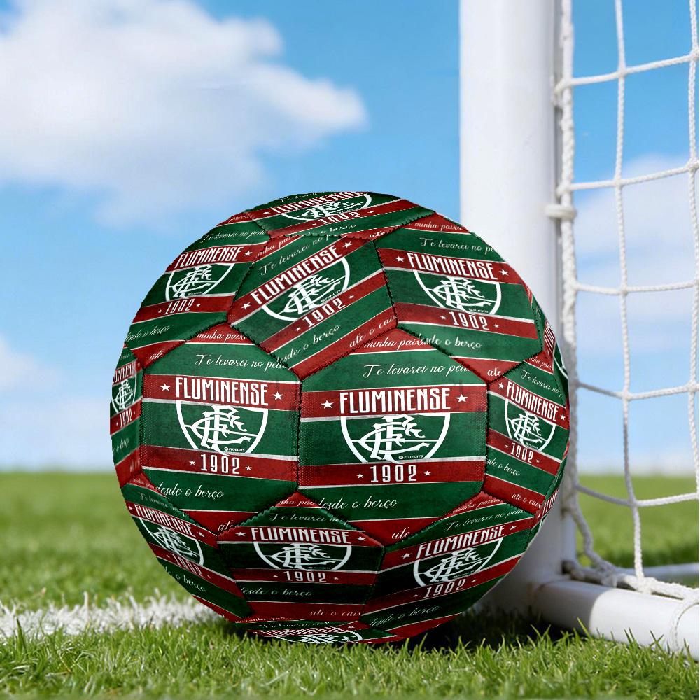 Flumi-nense Football Crest Printed Size 5 Soccer Balls, High-Quality, Anti-Slip, Protective Football, A Unique Gift , Birthdays, Christmas Gifts