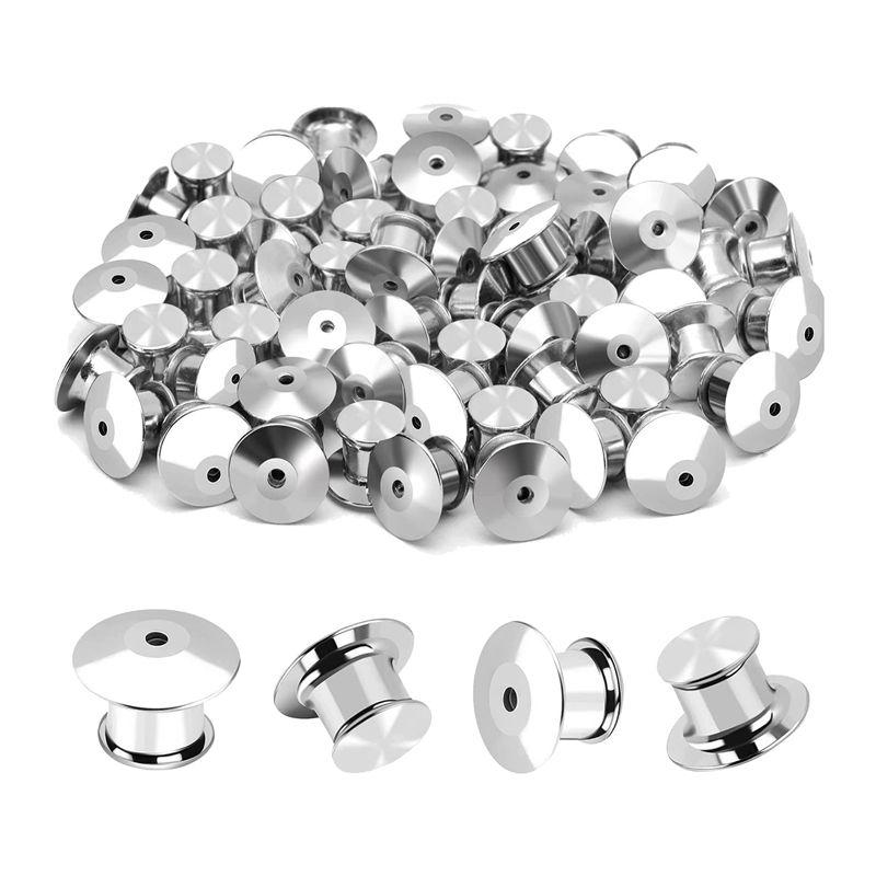 Feb.Locking Pin Back Metal Pin Backing, Locking Pin Keeper Clasp For Brooch Enamel Lapel