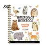 Portable Coloring Book for Travel Watercolor Book, Clean And Bright Patterns Design, Thick Nature Animal Landmark Theme Paper Multi-theme Paint