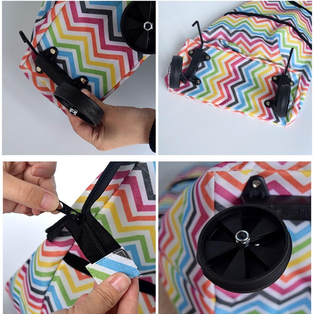 Reusable Foldable Shopping Bag Collapsible Portable Shopping Cart Shopping Cart Travel