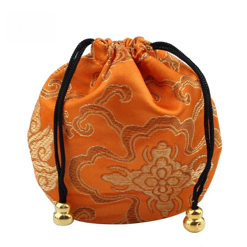 18 Brocade-Style Drawstring Bags for Buddhist Beads Bracelets & Cultural Play