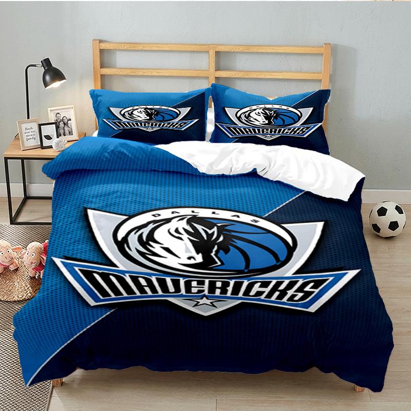 MAVERICKS LOGO Bedding Set 3pcs, High Quality Bedding Set Including 1pc Duvet Cover And 2pcs Pillowcases for Bedroom, Dormitory Gift