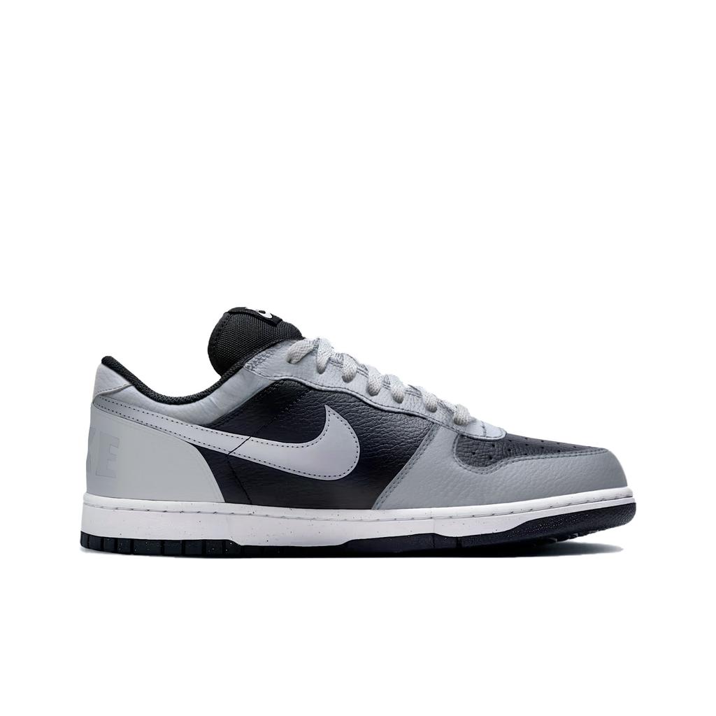 Nike Big Shadow Gray Leather Cushioning Low top Skateboard Shoes Men's Black Gray 355152-016(Team1640-)