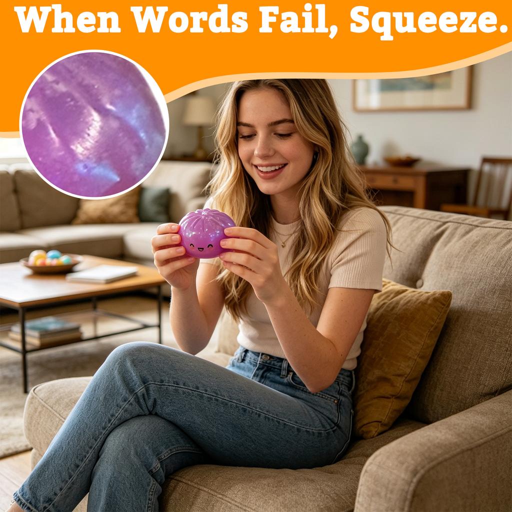 8 5cm Squeeze Toy Steamed Bun Squishy with Soft Silicone Lid Slow Rising Stress Relief Toy for Kids and Adults Sensory Play