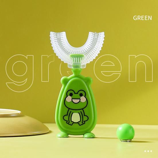 Kids Toothbrush Deeply Cleaning Soft Brush Hair Lightweight Teeth Cleaning U-Shaped Toothbrush