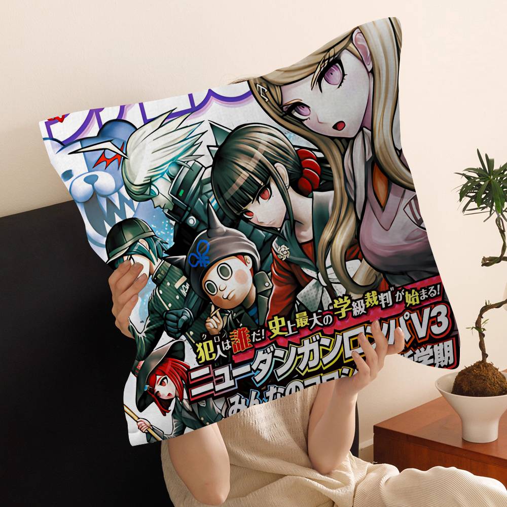 Classic Anime Danganronpa Pillow Anime Pillow Sofa Bed Head Pillow Cover Cushion Cover 45x45 Cm Fashion