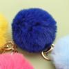 Fluffy Faux Rabbit Fur Car Pendant Angel Keychain Key Buckle Ballet Dancing Girl Keyring