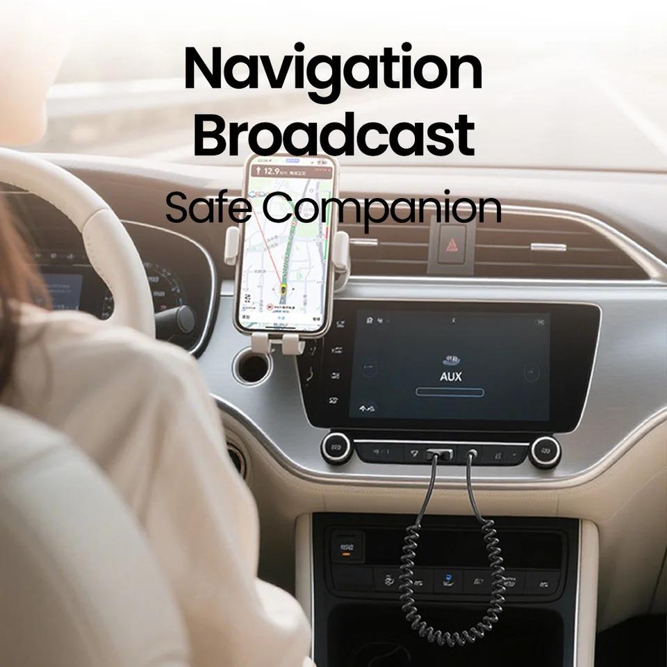 Car Bluetooth Receiver 5.4 Stereo Wireless USB Dongle to 3.5mm Jack AUX Audio Music Adapter Mic Handsfree Call Auto Handsfree Speaker Car Accessories