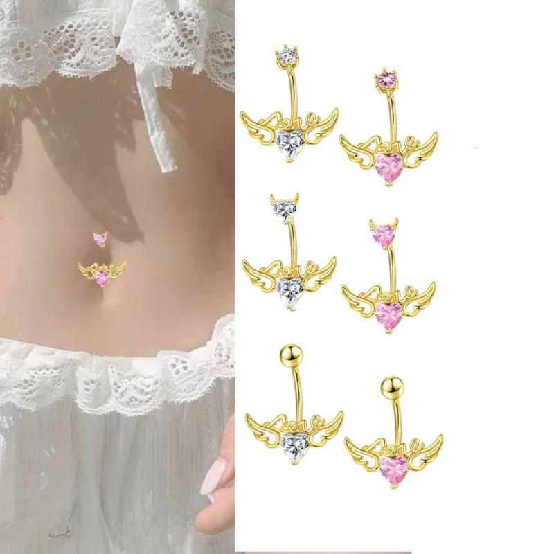 Crystals Star Dangled Belly Button Rings Stainless Steel Dainsty Zircon Navel Ring Belly Piercing Body Jewelries