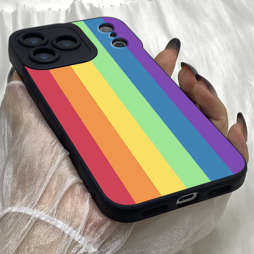 M391 Rainbow Design Angel Eyes Soft Phone Cases fori Phone Samsung Galaxy Xiaomi Rdemi Huawei Honor Infinix Realme OPPO Vivo All Model TPU Case