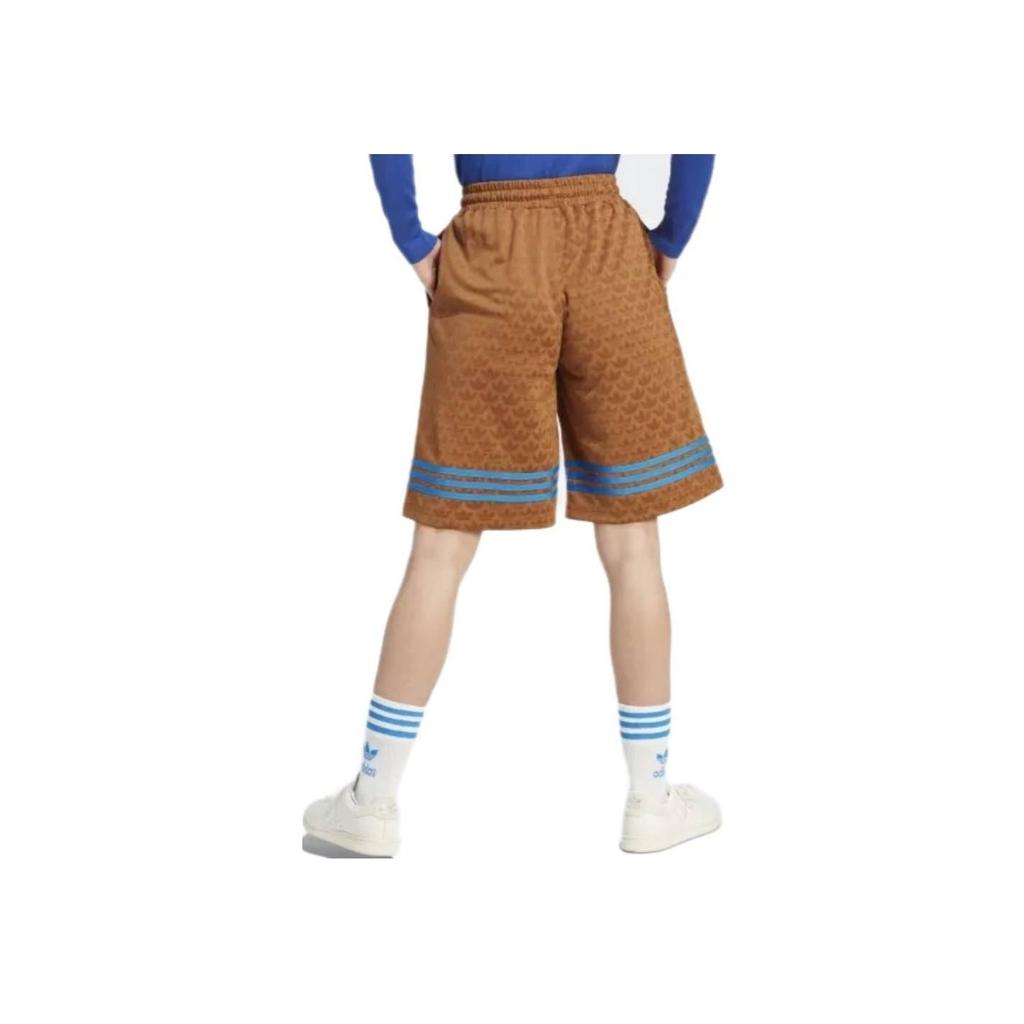 Adidas Originals Adicolor 70s Vintage Logo Print Drawstring Mid-Rise Shorts Men Shorts Desert-Brown IK7859