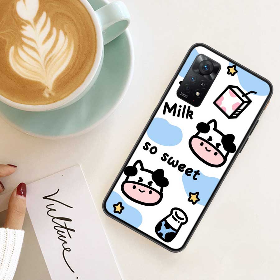 New Cute cow print Phone Case For Redmi Note 13 Pro 5G Plus 12 12C 10 10A 10C 9 9A 9C 9T 8 8A K60 K70 Pro Xiaomi Cover 7 7A 6 6A