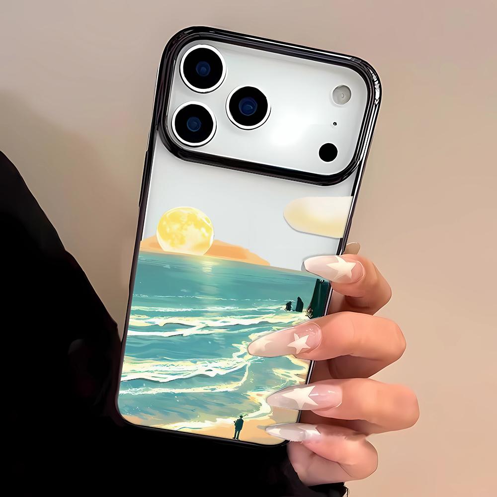 Sunrise Over The Sea Phone Case For IPhone 16 15 14 Pro 13 12 11 17 Pro Max Case 16 Plus 17 Air Shockproof Soft Clear Case Coque