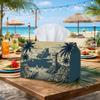 1pc Woodcut Coastal Tower Sea Tissue Box | Multi-functional Napkin Dispenser, Suitable for Home, Parties, Car Decoration Navy White Art - Decorative T