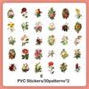 60pcs/pack PET Sticker DIY Scrapbooking Materials Decor Photo Album Collage Stationary Floral Butterfly Stickers