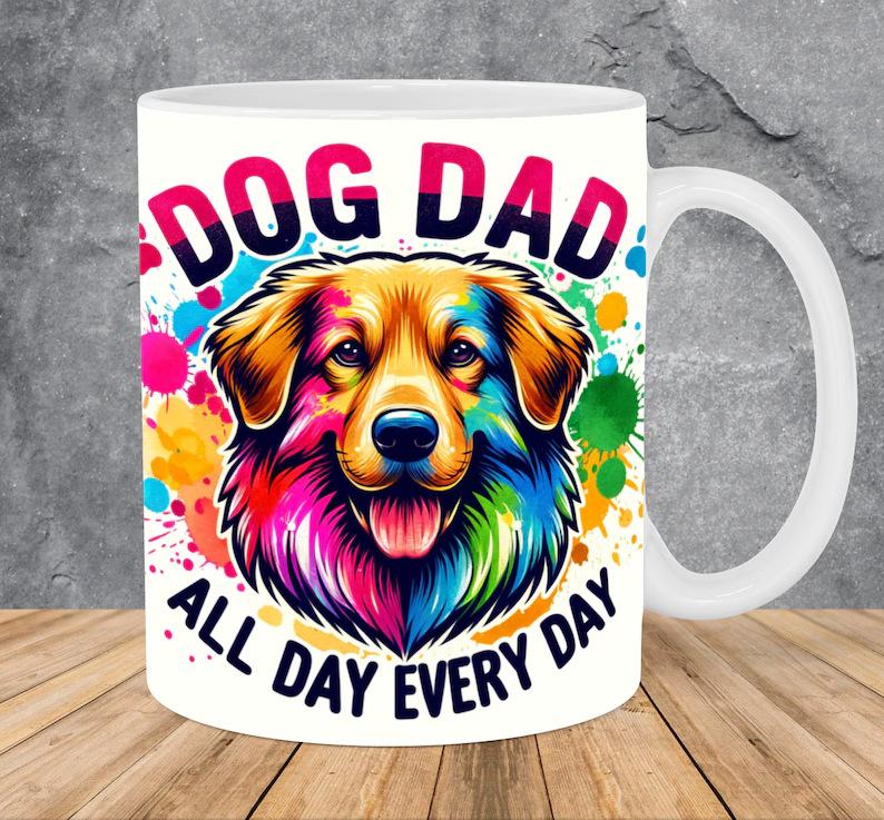 

Лучший папа-собачник Подарок на День отца Керамическая кофейная кружка Чайная кружка Инструменты 301-400ml