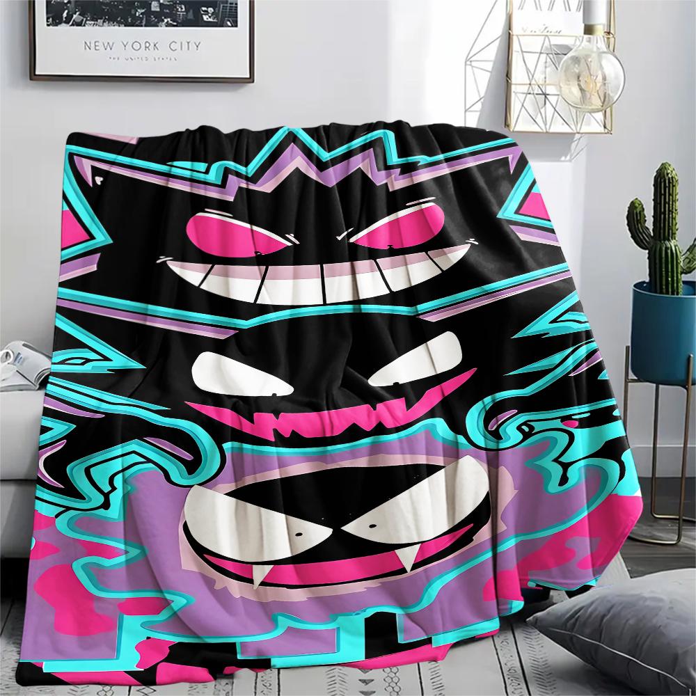 Pokémon Charakter Print Flaneldecke, Hohe Qualität, Bequem für Alle Jahreszeiten, Heimdekoration, Wärme und Komfort, Perfekt für Weihnachtsgeschenke