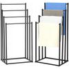 Towel Rack Bathroom Hanger Metal Standing Industrial Black 4 Tiers
