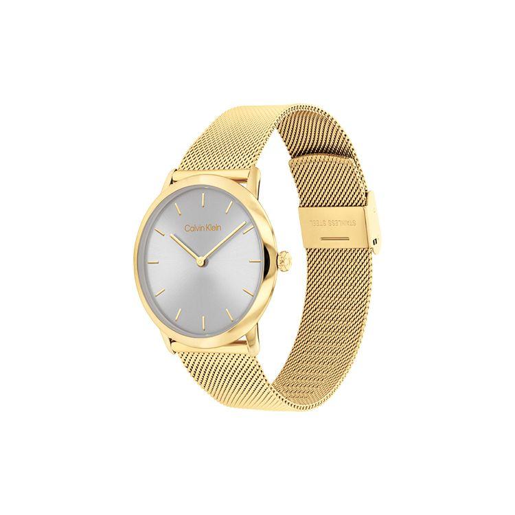 Calvin Klein Quartz Watch Steel Bracelet Silver Dial 30 Meters Water Resistant Unisex Watches 25300003