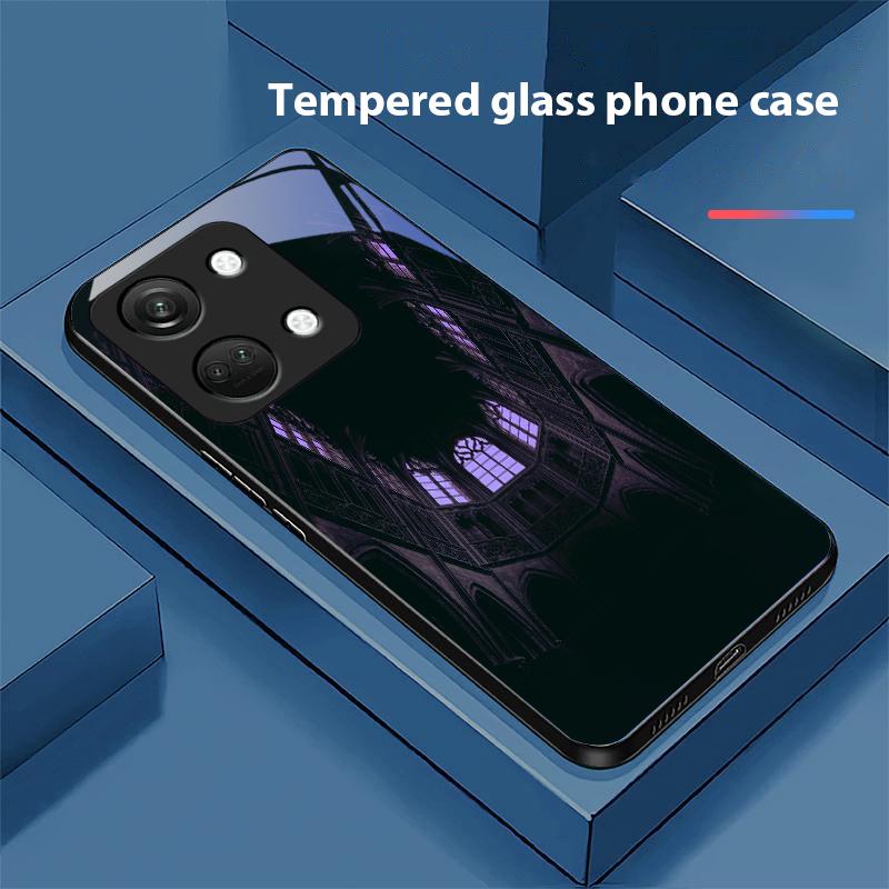 

The Dark House For OnePlus Nord 3 5 6T 7 Pro 8 12 10T Reno8 Lite 5G 10R Nord N30 Hard Shell Tempered Glass Phone Case Black For OnePlus 10R 5G