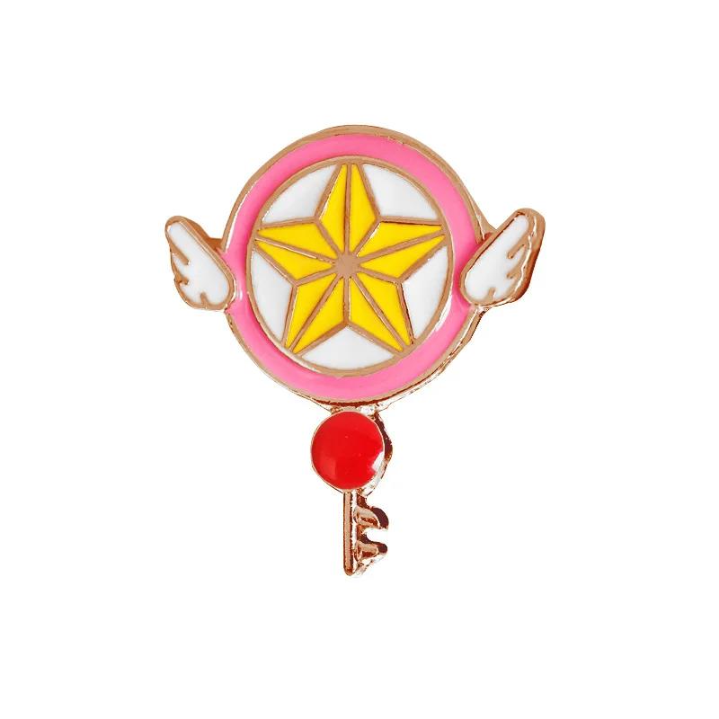 

Anime Card Captor Kinomoto Sakura Zinc Alloy Metal Cartoon Badge Pin for Costume Cosplay Collection